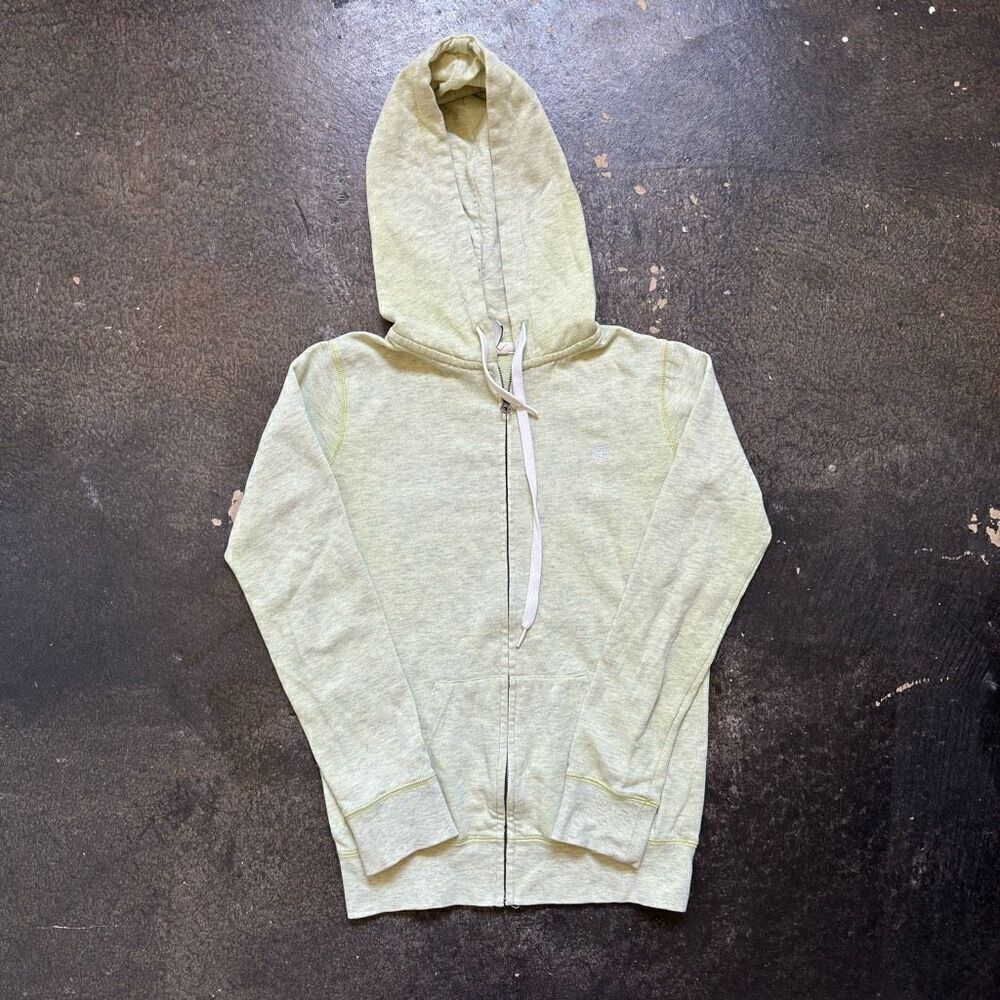 Element Women's Fleece Long Sleeve Full Zip Hoodie Heather Yellow Small Stains